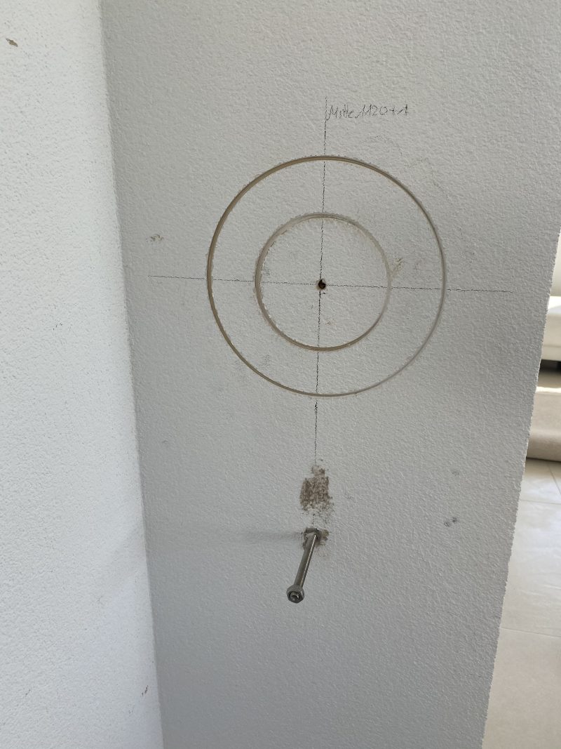 Kernlochbohrung anzeichnen
